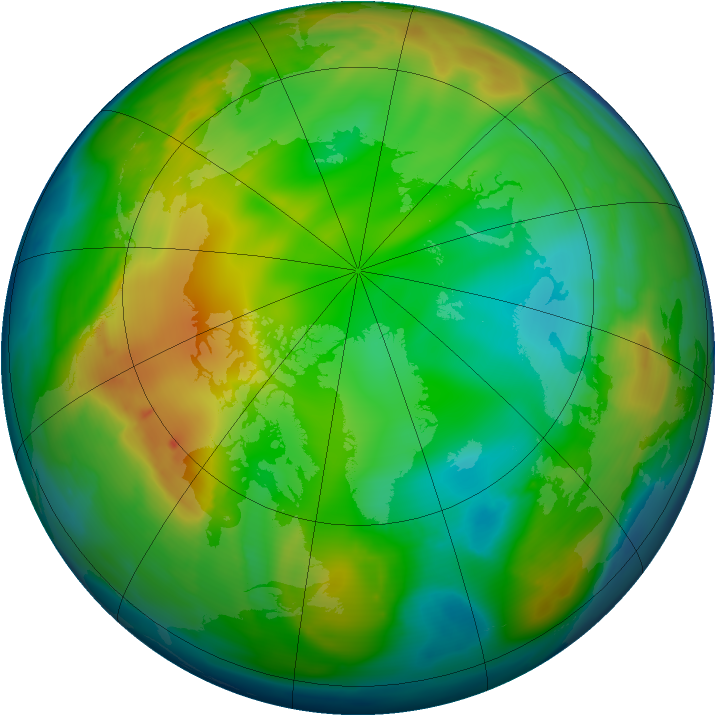 Arctic ozone map for 29 December 2010